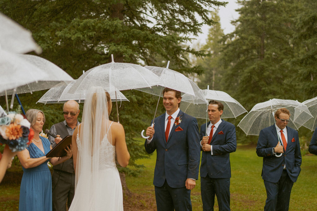 Rainy Country Wedding near edson alberta