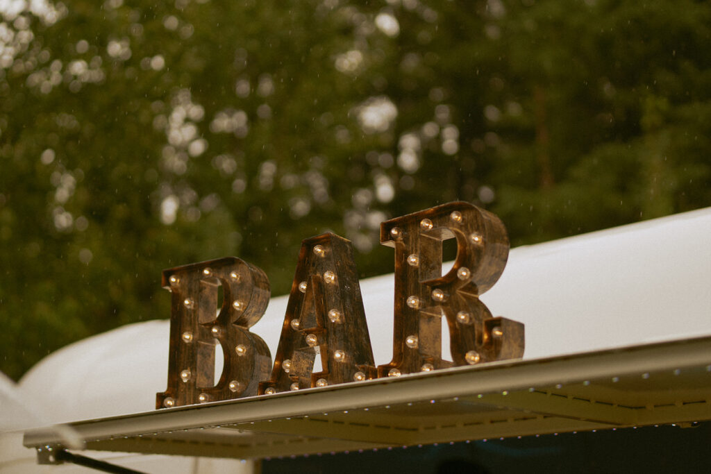 The Whiskey Wagon Mobile Bar at a wedding near Edson Alberta