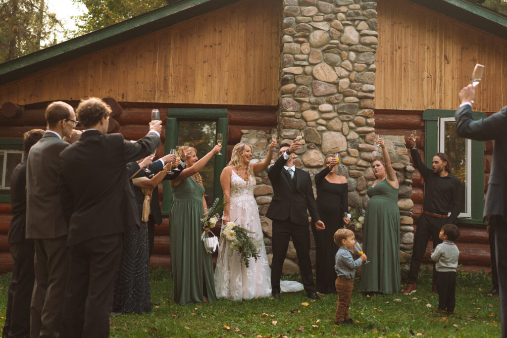 Bride and Groom Celebrate at Red Deer Wedding