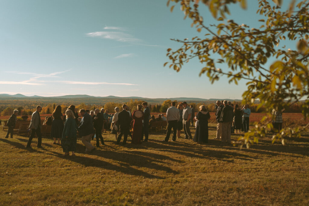 Backyard wedding details in Ellsworth, Maine