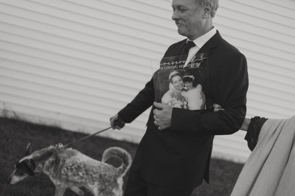 Backyard wedding details in Ellsworth, Maine