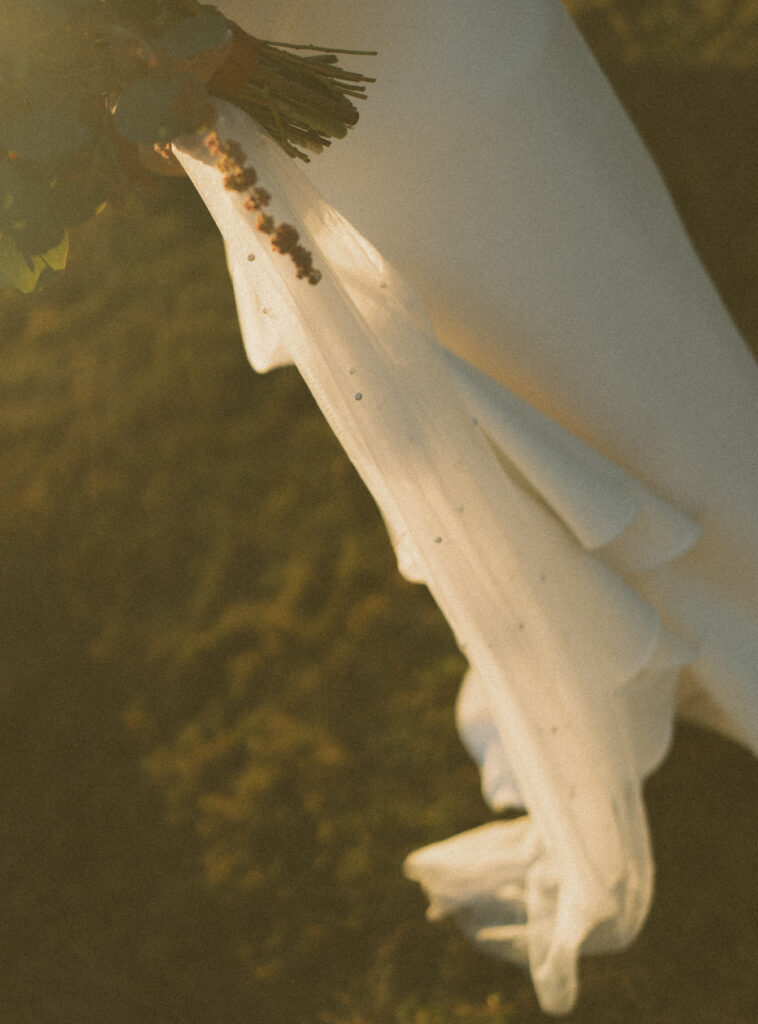 Backyard wedding details in Ellsworth, Maine