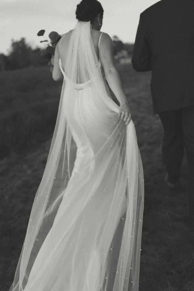 Bride’s veil blowing in the breeze at Schoodic Point, Acadia National Park.